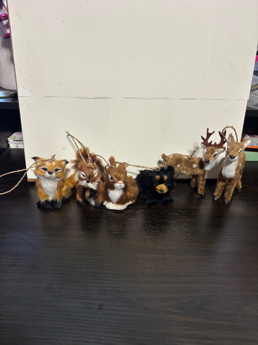 Woodland animals ornament set